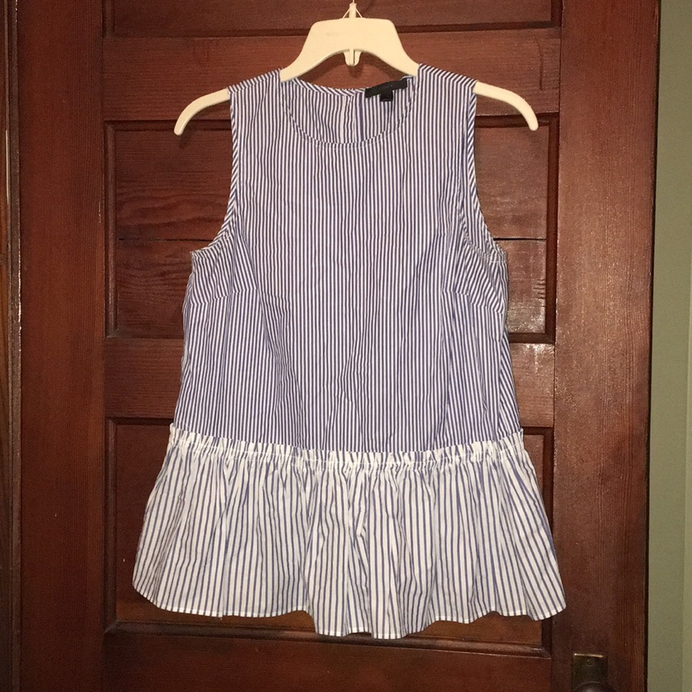 J Crew Striped back Button Down blouse